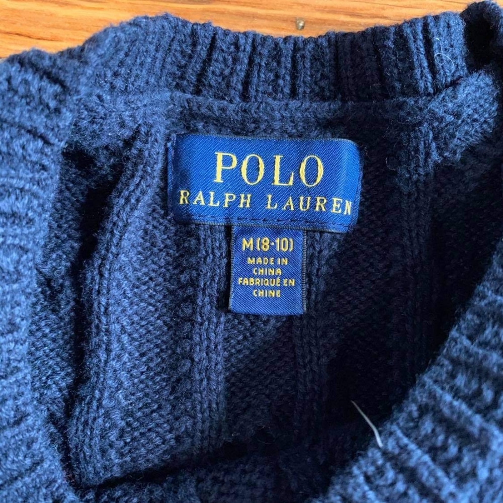 Polo Ralph Lauren cable sweater dress, girls sizeM - Picture 3 of 4